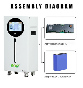 Sistema de Batería de Almacenamiento de Energía Solar Híbrida ESG con Pantalla Táctil de 51.2V 100Ah 5kWh y 8000 Ciclos, con Wi-Fi y Bluetooth Opcionales - Product Image 4