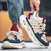 Baskets montantes pour hommes, style 'Dad Shoes', de marque de mode originale de niche, polyvalentes, confortables, à semelle souple, pour l'extérieur et le streetwear