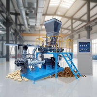 Nouvelle machine extrudeuse de granulés d'aliments pour poissons flottants avec une taille de granulés de 1 à 8 mm, haute productivité pour une utilisation en ferme