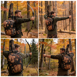 Sac à dos de tir à l'arc camouflage, sac de rangement portable pour flèches, pour la <span class=keywords><strong>chasse</strong></span>, le tir, l'organisation de l'équipement de tir à l'arc en plein air - Product Image 2