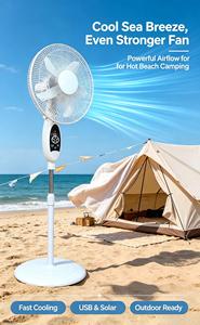 Hot Selling Solar Powered <b>Fan</b> <b>Standing</b> Solar <b>Fan</b> Solar Rechargeable <b>Standing</b> <b>Fan</b> - Product Image 4