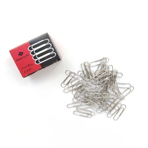 Factory Wholesale <b>Box</b> Packing 28mm Metal Desktop Binding Office Set Custom Design Strong Paper Clip - Product Image 2