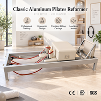 Mesin Reformer Pilates Aluminium untuk Pelatihan Studio Komersial Rangka Modern Kereta Geser Halus OEM Warna Kustom Pabrik
