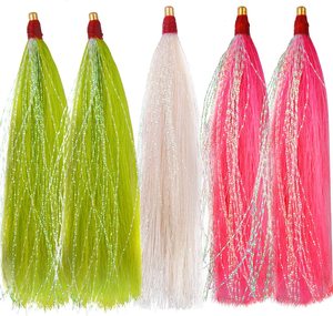 Señuelos de pesca Bucktail Teasers Fluke Rig Teaser Señuelos Aparejos de pesca de agua salada Gear Verde/Rosa/Beige Colores <span class=keywords><strong>B10</strong></span> - Product Image 1