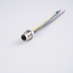 M12 2-17 ליבה עמיד למים-מחבר נקבה בקצה הלוח עם מנעול קדמי, ip67 ברמה עמיד למים תקע, תקע חיישן - Product Image 4