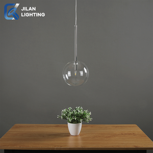 Nordic Clear Glass Globe Chrome GlassBall Hanging Lamp <strong>Dining</strong> <strong>Room</strong> KitchenPendant Lamp Home Decor <strong>Light</strong> <strong>Fixture</strong> - Product Image 4
