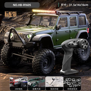 Mobil RC Crawler Simulasi 4WD Skala Penuh 1:16 dengan Sistem Lampu LED Jarak Jauh <span class=keywords><strong>2</strong></span>.4GHz Kendaraan Off Road - Product Image 4