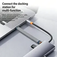 Kabel USB4.0 PD 240W Pengisian Daya Tipe-C ke Tipe-C Pendek dan Tipis dengan Chip E-Marker Terintegrasi, Transmisi Video 8K 40Gbps, Transfer Data