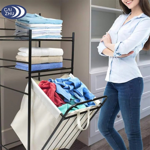 बाथरूम टॉवर में बाधा-सुविधाएँ झुकाव कपड़े धोने में बाधा और <span class=keywords><strong>2</strong></span>-स्तरीय भंडारण अलमारियों-के लिए महान बाथरूम, कपड़े धोने का कमरा, बेडरूम - Product Image 2