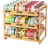 Étagère à roulettes 3 niveaux en bambou pour canettes, organisateur mobile de snacks et boissons, étagère de rangement de table pour cuisine et salon, vente en gros, personnalisable