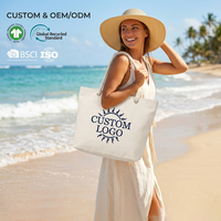 Tas Pantai Kanvas Keluarga Ukuran Ekstra Besar Anti Pasir, Tas Belanja Katun Reusable untuk Kegiatan Luar Ruangan, Berkemah, Mendaki Gunung Dengan Desain Kustom