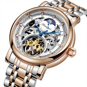 <span class=keywords><strong>Orologio</strong></span> <span class=keywords><strong>da</strong></span> <span class=keywords><strong>Polso</strong></span> Meccanico Automatico Classico Luminoso in Acciaio Inossidabile con Quadrante a Lancette e Design Traforato per Uomo - Product Image 1
