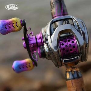 P.T.H. Poignée de modification pour moulinet de baitcasting en titane Ice Crystal, en alliage de titane léger et durable, accessoires de pêche à la ligne - Product Image 1