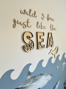 Décor océan bois décor vie marine décor pépinière décor - Product Image 3