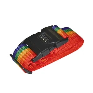 Verstellbarer Nylon-Reisegepäck rucksack Gepäck koffer gurt Gepäck Regenbogen gürtel