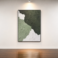 Peinture à l'huile en relief 3D faite à la main, abstraite, géométrique, paysage texturé en relief 3D, tableaux sur toile pour la décoration murale de la maison