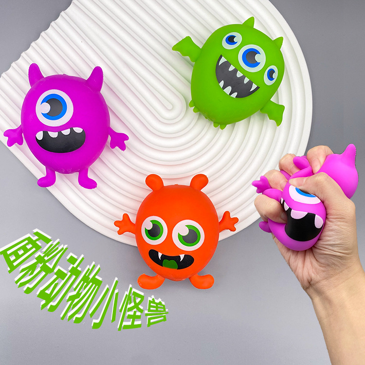 Monstre tridimensionnel multicolore - 6,5*9 cm