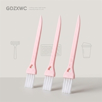 Mini grattoir-brosse rose 2-en-1 pour nettoyage en profondeur, avec petite pointe pour les coins du clavier, rasoir à tissu, gadget multifonctionnel pour la cuisine et la maison