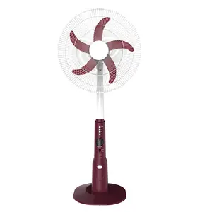 Jetsh 16 18 inch lithium battery rechargeable floor fan with emergency lights Solar electric fan with USB output