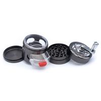 Broyeur de cigarettes manuel 52mm tiroir en métal à quatre couches chaud broyeur de cigarettes manuel accessoires pour fumer