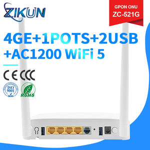New GM220-S GPON/EPON/XPON ONU ONT with English Firmware, 4*GE+1POTS+2*USB Wi-Fi, 2.4G +<b>5G</b> WiFi, High-speed Fiber Modem - Product Image 1