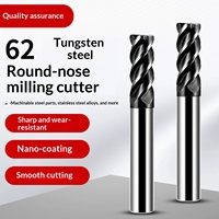 BAHRAMI Fraise à rayon d'angle en carbure de tungstène 62 degrés, résistante à l'usure, pour routeur CNC, pour matériaux durcis