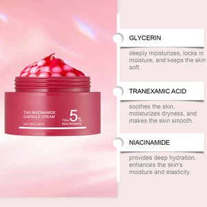 OEM/ODM Niacinamide nemlendirici kapsül krem 55g çift etkisi parlatıcı nemlendirici besleyici onarım nemlendirici yüz kremi - Product Image 4