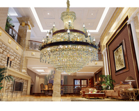 Lustre suspendu en cristal K9 en fer de luxe moderne Zhongyi, finition or brillant, LED, 110V-240V, garantie de 2 ans, éclairage