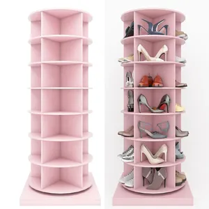 خزانة الأحذية لعبة كبيرة دوارة أرفف الأحذية دوارة تدور بزاوية 360 درجة خزانة الملابس الحذاء دوارة الحذاء