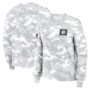 2024年アメリカンフットボールプリント入りパーカー サルート・トゥ・サービス迷彩柄 ホワイト ゲイリー チームスポーツ ラウンドネックパーカー メンズ レディース カスタム受付 - Product Image 5