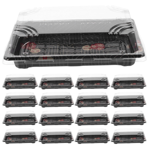 NOVISON Japanese Sushi Box Lids <b>Plastic</b> <b>Container</b> High Quality PET Disposable <b>Food</b> Grade Stamping Printed Cake Box Model - Product Image 1