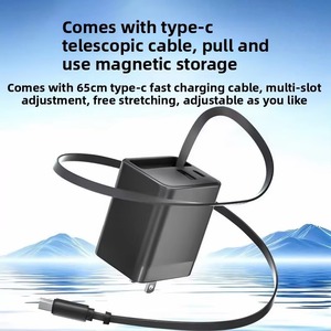 อะแดปเตอร์จ่ายไฟ GaN 80W อเนกประสงค์ ชาร์จเร็ว PD3.1 หลายพอร์ต พร้อมสาย Type-C ในตัว สำหรับอุปกรณ์โทรศัพท์ - Product Image 4