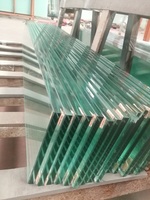 Usine 6mm 8mm 10mm 12mm garde-corps en verre trempé porte de douche et balcon verre sans cadre à motif plat à prix compétitif