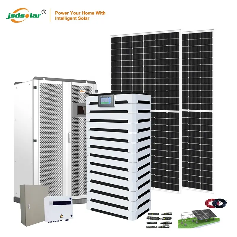 Jsdsolar Volledige Capaciteit Compleet Off On Grid Power Hybride Zonne-Energie Opslagsysteem 30kw 50kw 100kw 150kw 200kw 1Mw