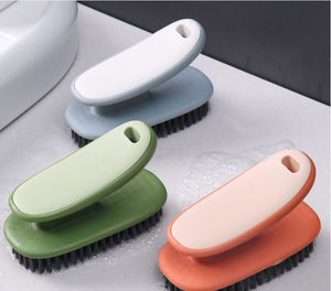 KANGMI 1PC Brosse de nettoyage domestique multifonctionnelle à blocage de couleur Brosse à linge sans perte pour vêtements et chaussures - Product Image 4