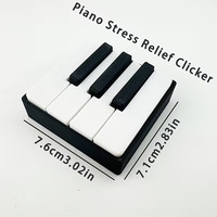 Nouveau Jouet de Bureau Transfrontalier à Clavier de Piano 3D Imprimé, Petits Ornements, Jouet de Décompression, 6 Pièces, Thème Films & TV