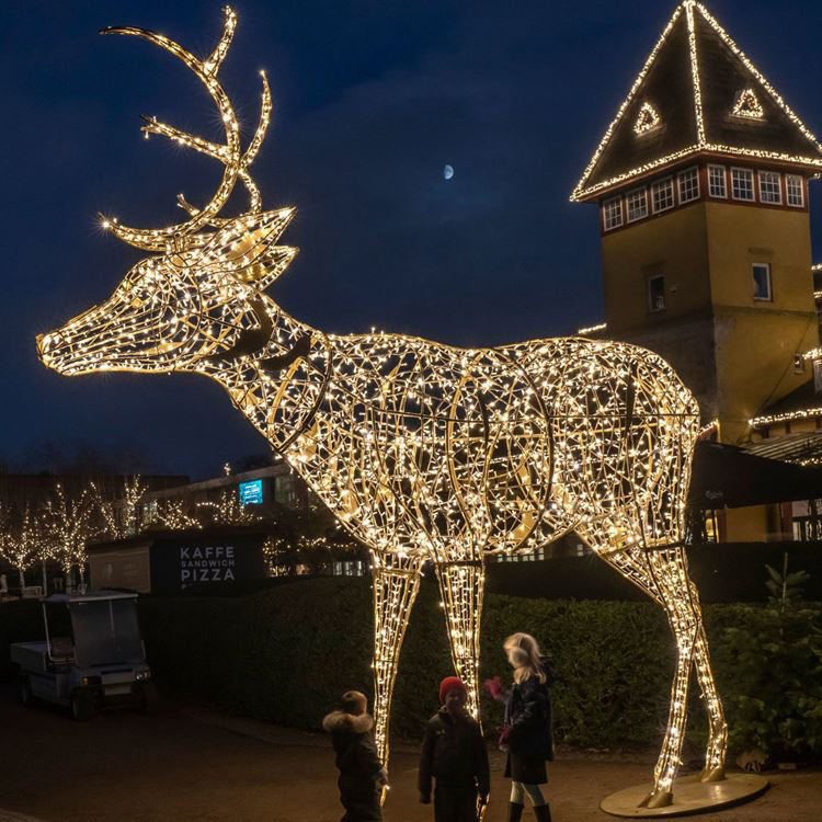 Christmas Luxury Decoration Park Christmas Reindeer Led Lights Christmas Decoration Outdoor Reindeer