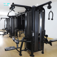 Appareil de musculation multifonctionnel commercial 8 stations à câbles réglables en acier, direct usine, FLY Healthtech