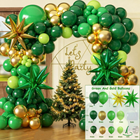 Kit de guirlande de ballons en latex avec ballons étoiles métallisés pour la décoration de fêtes, mariages et Noël