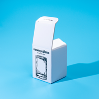 Boîte en carton ondulé blanche avec impression de logo personnalisé, boîte d'emballage pour gobelet en verre, boîte d'emballage pour tasse