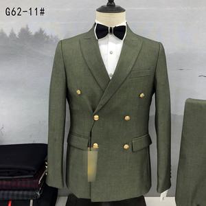 Costume d'affaires formel pour <span class=keywords><strong>homme</strong></span>, ensemble 2 pièces avec blazer noir à simple boutonnage et <span class=keywords><strong>pantalon</strong></span>, style coréen, vêtements de loisirs, tailles S-4XL EUR - Product Image 5