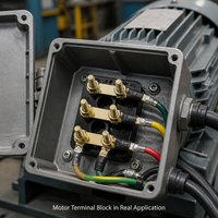 Bloc de connexion moteur TBYT002 48x36 avec vis M4, bornier de moteur électrique pour commande de machine électrique triphasée