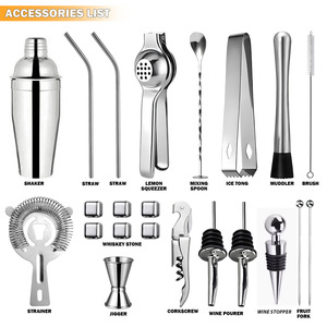 Juego de coctelera Boston de acero inoxidable personalizado, Kit de herramientas de camarero <span class=keywords><strong>para</strong></span> mezclar bebidas, <span class=keywords><strong>accesorios</strong></span> de barra - Product Image 5