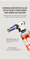 YOUQI P625 Chalumeau à Jet de Butane à Flamme Réglable, Rechargeable, Allumage Électronique, Autonomie de 24 Heures, pour Barbecue Moderne