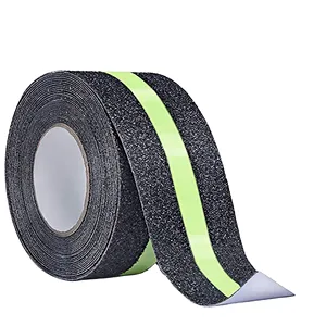 Bande adhésive noire antidérapante haute résistance, imperméable, pour extérieur, sécurité, marches <span class=keywords><strong>d</strong></span>'escalier, bandes antidérapantes adhésives - Product Image 1