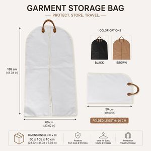 Custom Logo Oxford Fabric Garment Carrier Bag, Durable Zippered Suit Cover with Handle for Bulk Orders & Travel - Product Image 2