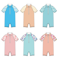 Nouveaux maillots de bain personnalisés pour enfants, maillots de bain unisexes pour enfants, manches courtes, shorts, vêtements d'été pour bébés