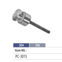 Pince à verre à entretoise ronde en acier inoxydable solide réglable de 50mm de diamètre pour le montage de support réglable en verre sur les murs