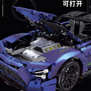 Jie Star set Puzzle perakitan anak laki-laki, set blok bangunan kendaraan olahraga RC 92025 MOC1:8 <span class=keywords><strong>DIY</strong></span> hadiah untuk anak-anak - Product Image 6