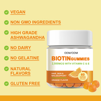 Gummies à la biotine Hearns avec collagène et vitamine C pour adultes - Croissance des cheveux, immunité, soulagement du stress et soutien du sommeil, 2 par jour